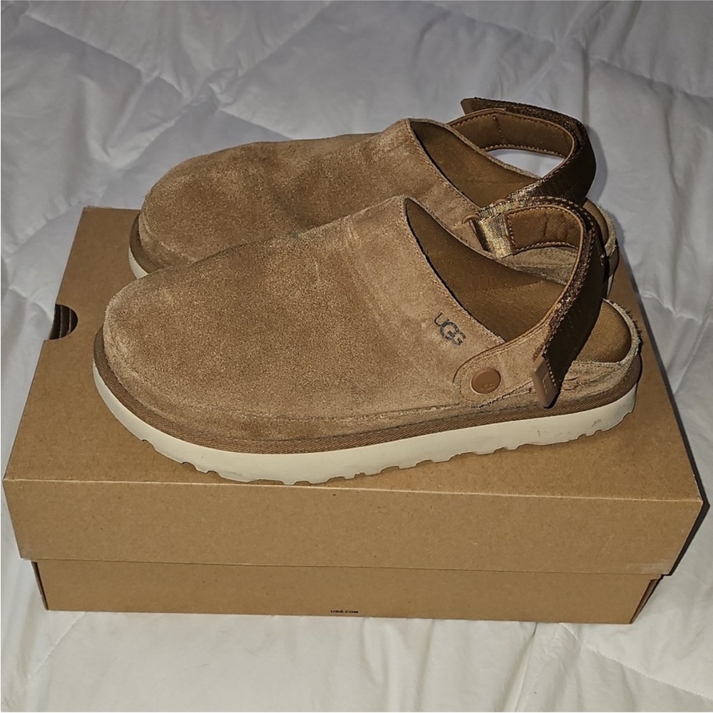 UGG W Goldenstar Clog Size 10 Chestnut Like New